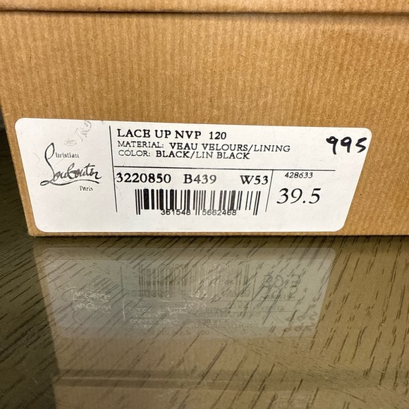 Christian Louboutin Black Suede Peep Toe Heels - Picture 13 of 14